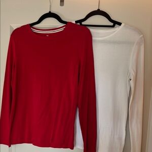 Talbots Red and White Top